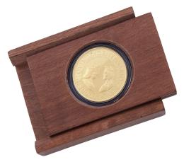 MONEDA EN ORO 24KT DE 10000 PESETAS