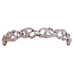 PULSERA EN ORO BICOLOR 18KT Y DIAMANTES, PP S.XX