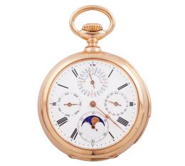 RELOJ LEPINE DE BOLSILLO VACHERON CONSTANTIN EN ORO 18KT GRAN COMPLICACIÓN, CALENDARIO PERPETUO, REPETICIÓN A MINUTOS, REMONTOIR, S. XIX