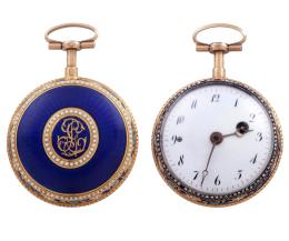 RELOJ LEPINE DE BOLSILLO FRANCÉS EN ORO 18KT P. GORON, DE REPETICIÓN SORDA, SISTEMA CATALINA, S.XVIII