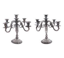 PAREJA DE CANDELABROS EN PLATA 925