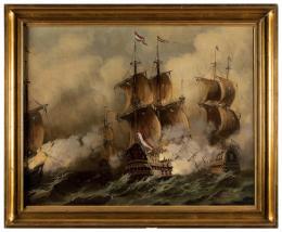 BATALLA NAVAL EN ALTA MAR DE BARCOS HOLANDESES