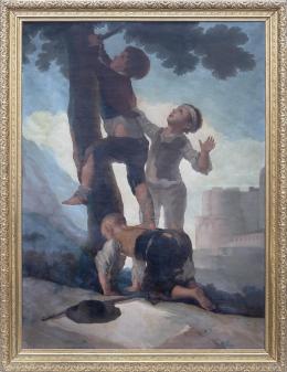 "MUCHACHOS TREPANDO A UN ÁRBOL", COPIA DEL ORIGINAL DE FRANCISCO DE GOYA