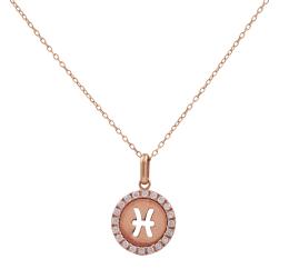 COLGANTE Y CADENA EN ORO ROSA 18KT CON DIAMANTES