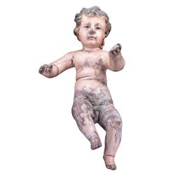 "NIÑO JESÚS" FIGURA EN MADERA POLICROMADA. ESCUELA ESPAÑOLA, FF S.XVIII