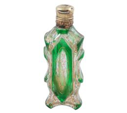 PERFUMERO EN CRISTAL TALLADO Y PLATA DE LEY 925, INGLATERRA, PP S.XX.