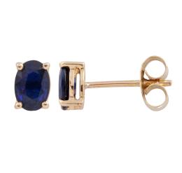 PENDIENTES EN ORO 18KT Y ZAFIROS