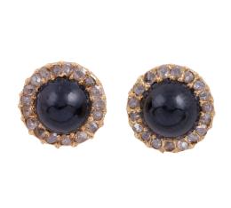PENDIENTES EN ORO 18KT, ZAFIROS Y DIAMANTES