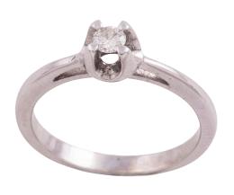 SOLITARIO EN ORO 18KT Y DIAMANTE