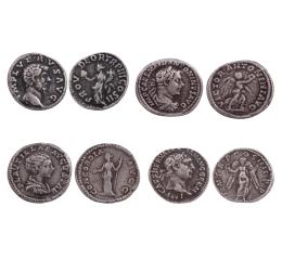 LOTE DE 4 MONEDAS DEL IMPERIO ROMANO EN PLATA