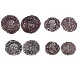 LOTE DE 4 MONEDAS DEL IMPERIO ROMANO EN PLATA