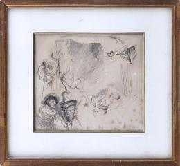 ESTUDIO DE SASKIA ENFERMA SOBRE LA CAMA (1641-1642)