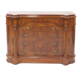 MUEBLE CUBERTERO EN MADERA DE NOGAL Y MARQUETERÍA, S. XX