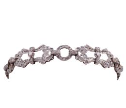 PULSERA EN PLATINO, ORO BAJO Y DIAMANTES