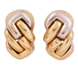 PENDIENTES EN ORO BICOLOR 18KT