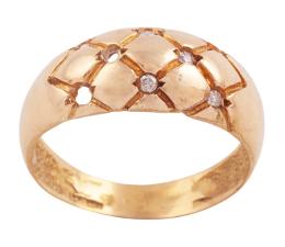 SORTIJA EN ORO 18KT Y DIAMANTES