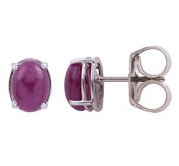 PENDIENTES EN PLATA 925 Y RUBÍES