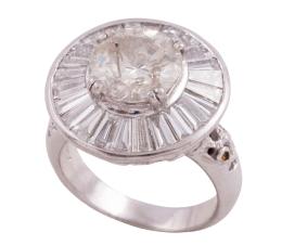 SORTIJA EN PLATINO Y DIAMANTES