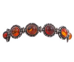 PULSERA EN PLATA 925 Y SÍMIL DE ÁMBAR