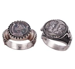 LOTE DE DOS SORTIJAS SELLO EN PLATA 925