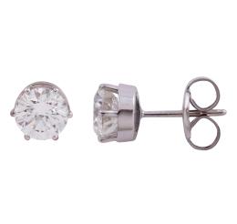 PENDIENTES DORMILONA EN ORO 18KT Y DIAMANTES