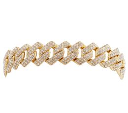 PULSERA EN ACERO DORADO Y CIRCONITAS