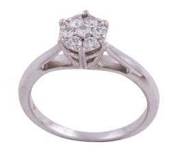 SORTIJA EN ORO 18KT Y DIAMANTES