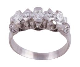 SORTIJA EN PLATINO 950 Y DIAMANTES