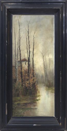 VISTA DE CASA CON RÍO (1889)