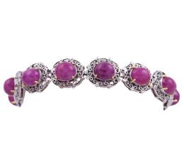 PULSERA EN ORO BICOLOR 18KT Y RUBÍES