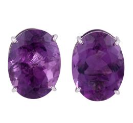 PENDIENTES EN PLATA 925 Y AMATISTAS