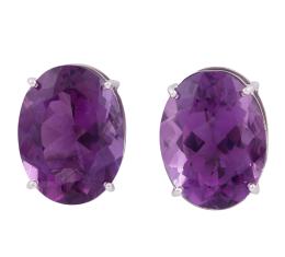 PENDIENTES EN PLATA 925 Y AMATISTAS