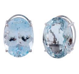 PENDIENTES EN PLATA 925 Y TOPACIOS AZULES