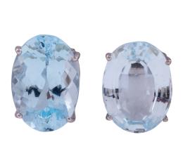 PENDIENTES EN PLATA 925 Y TOPACIOS AZULES