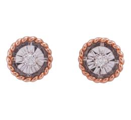 DORMILONAS EN ORO BICOLOR 18KT Y DIAMANTES