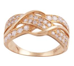 SORTIJA EN ORO 9KT Y DIAMANTES