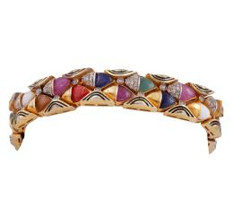 PULSERA EN PLATA 925 CHAPADA EN ORO, RUBÍES, ZAFIROS, NÁCAR, CORAL, ESMERALDAS, CUARZOS Y DIAMANTES