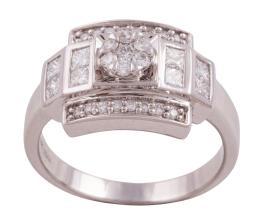 SORTIJA EN ORO 18KT Y DIAMANTES
