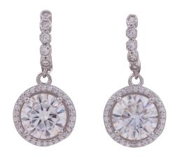 PENDIENTES EN PLATA 925, MOISSANITAS Y CIRCONITAS