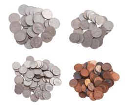 LOTE DE 190 MONEDAS ESTADOUNIDENSES. DESDE 1959 A 2009