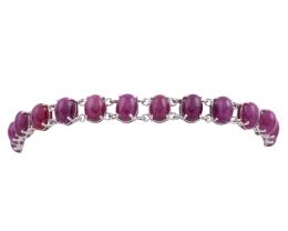 PULSERA EN PLATA 925 Y RUBÍES