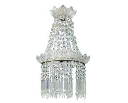 LÁMPARA DE TECHO CON CRISTAL TALLADO