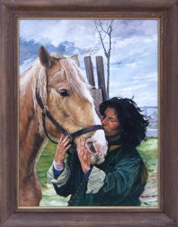 RETRATO CON CABALLO, S.XX