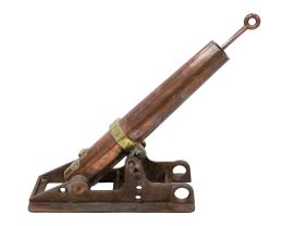 CAÑÓN LANZACABOS PARA BARCOS, FABRICADO POR STEWARD DAVIT EQUIPMENT (EE. UU. XIX)