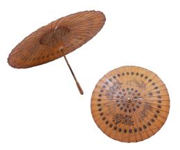 SOMBRILLA DE BAMBÚ, PAPEL Y ACEITE. CHINA, PP. S.XX