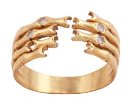 SORTIJA EN ORO 18KT Y CIRCONITAS