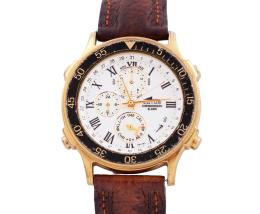 RELOJ CRONÓGRAFO LOTUS EN ACERO CON BISEL CHAPADO EN ORO. CUARZO