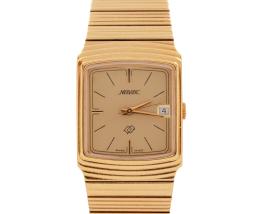 RELOJ NESVIER CHAPADO EN ORO. CUARZO, AÑOS 80