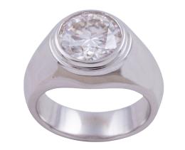 SOLITARIO EN PLATA DE LEY CON MOISSANITA