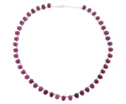 COLLAR EN PLATA 925 Y RUBÍES CABUJÓN ESTRELLA